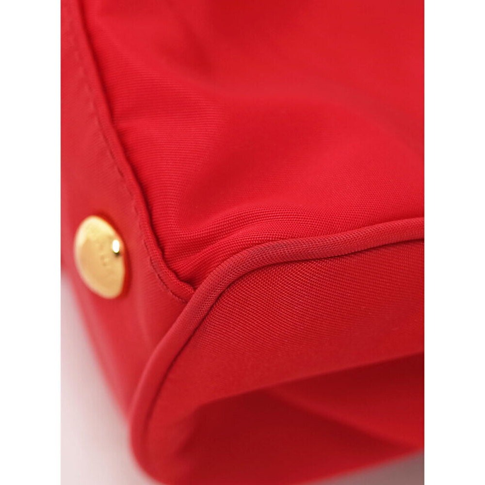 Prada Tessuto Tote Shoulder Bag Red - Picture 9 of 9
